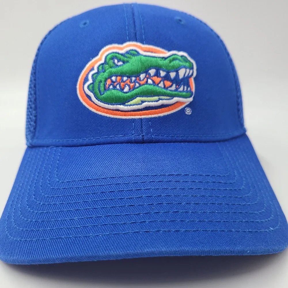Florida Gators Hat Fitted S-M Trucker Mesh New Era 39Thirty Blue NCAA Logo Men